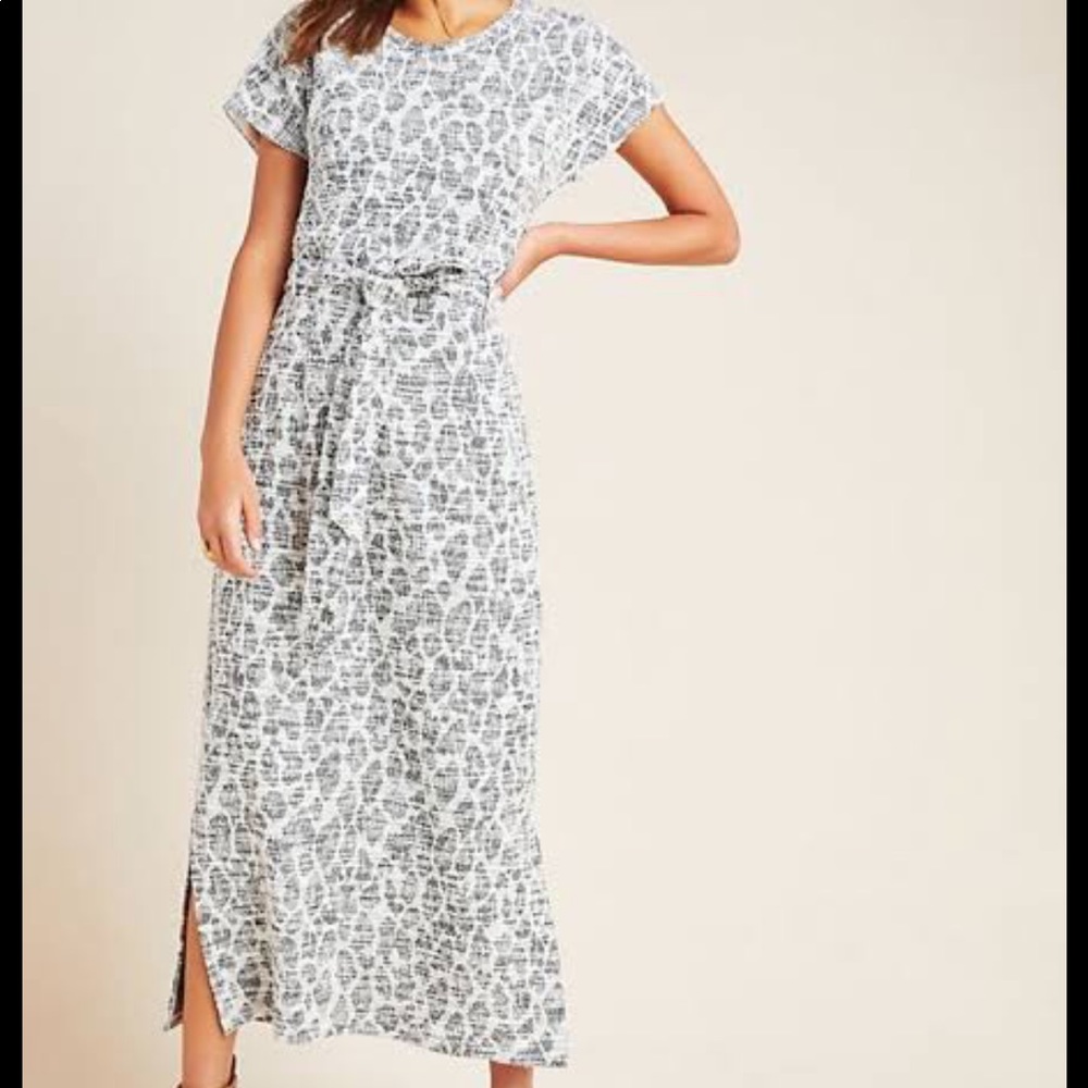 Anthropologie Taleen Textured Midi Dress